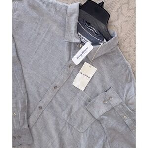 Tommy Bahama Coastline Cord ST325326 3XL Zinc Gray Solid Button Down‎ New